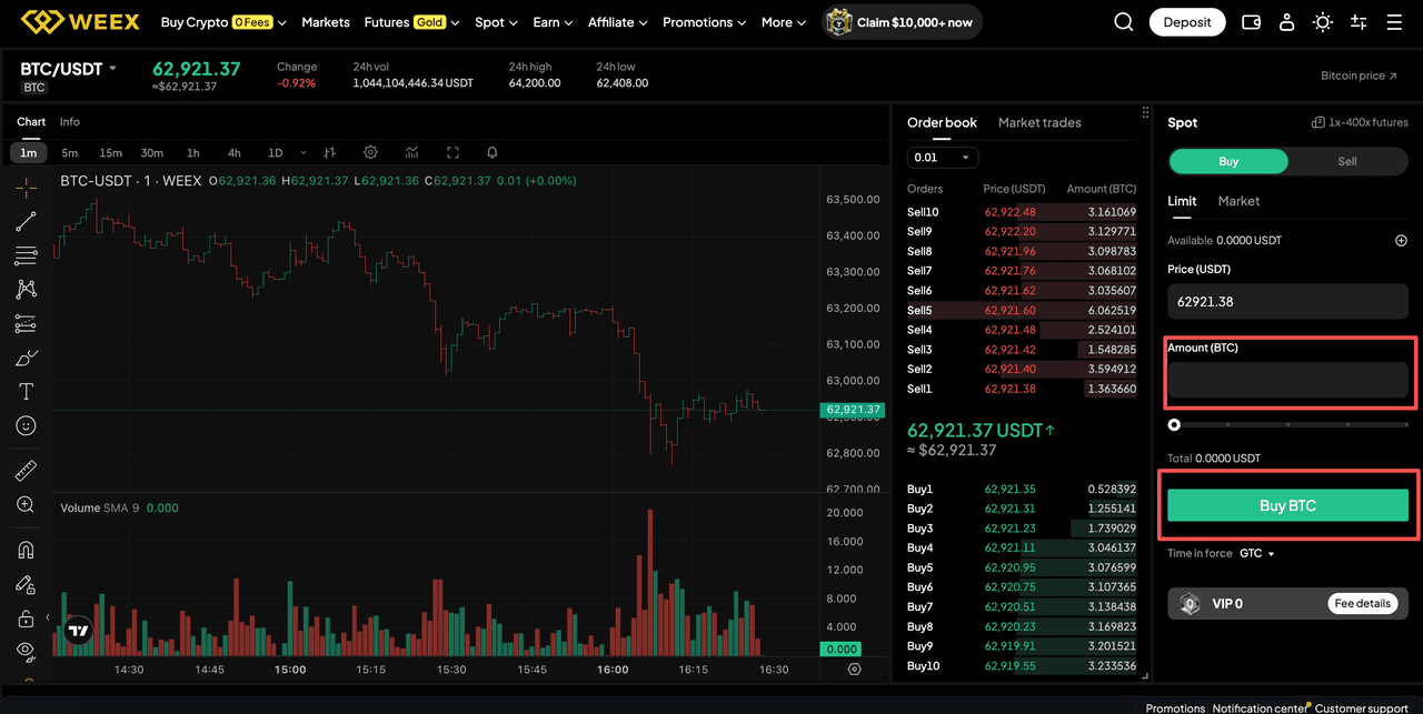 how to start spot trading on weex