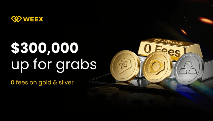 Trade Gold, Silver & Oil on WEEX: $300K Rewards and 0% Fees